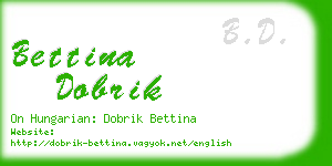 bettina dobrik business card
